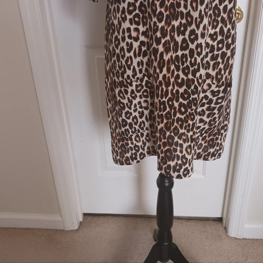 Equipment Aubrey Animal Print Silk Dress